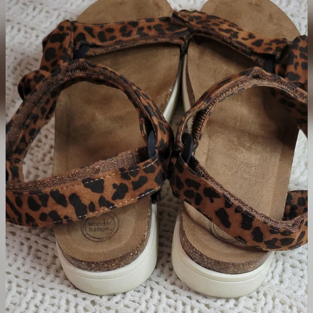 Wonder Nation Animal Print Sandals Big Kids 6